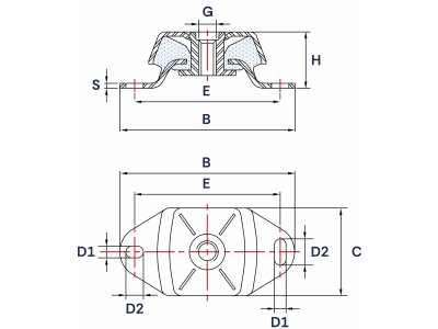 Wibroizolatory Okrętowe Typu MA12060/38